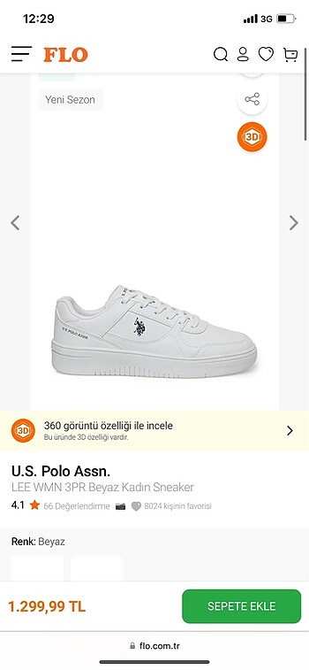 Polo Beyaz Sneaker