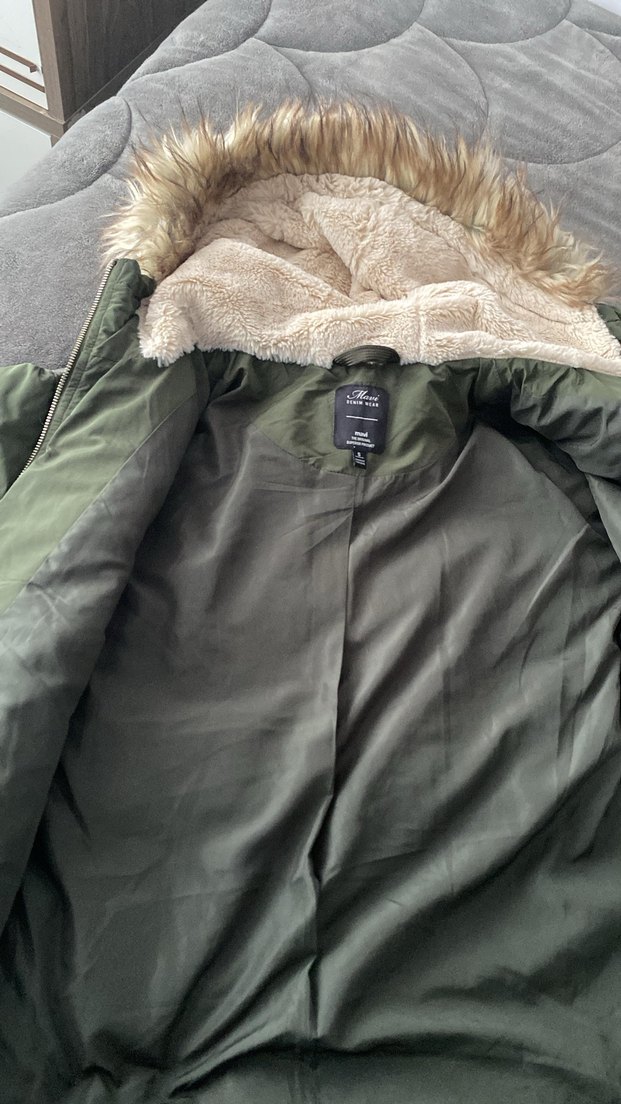 Kadın Yeşil Kürklü Midi Kışlık Mont - Görsel 3