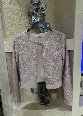 Dantel Detaylı Uzun Kollu Bolero - Görsel 2