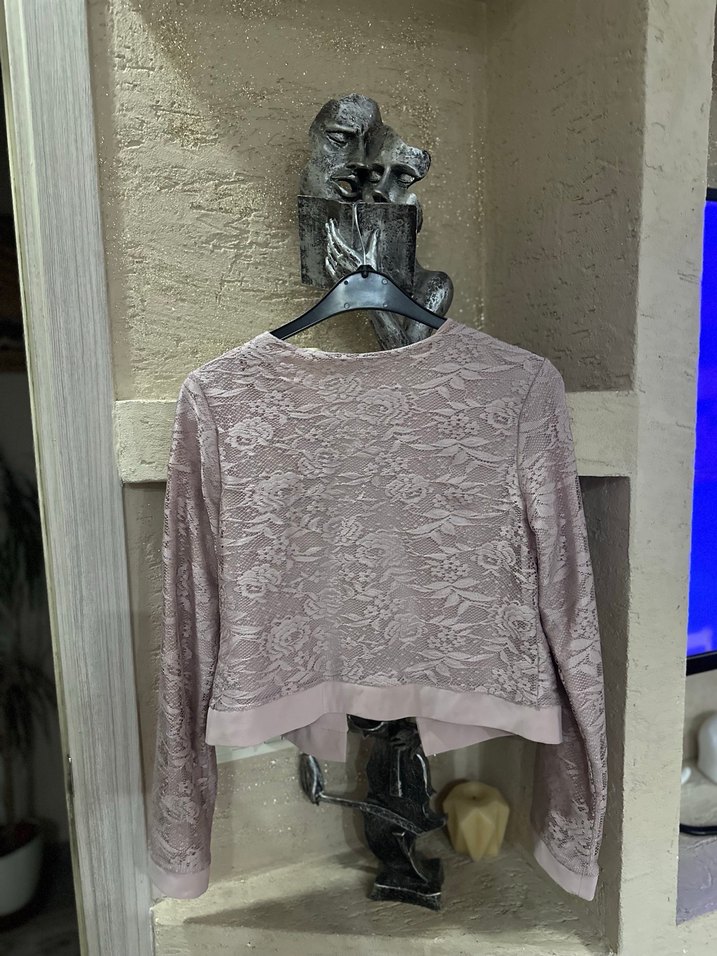 Dantel Detaylı Uzun Kollu Bolero - Görsel 5