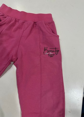 Pembe Rahat Kesim Kız Eşofman Altı - Görsel 2