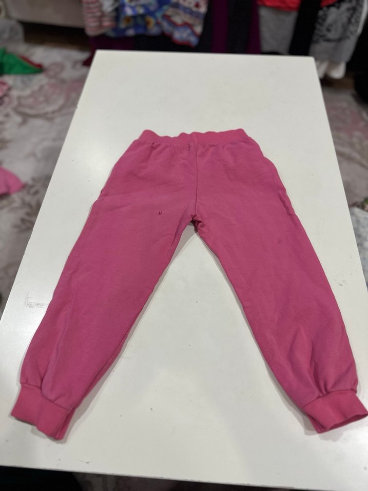 Pembe Rahat Kesim Kız Eşofman Altı - Görsel 4