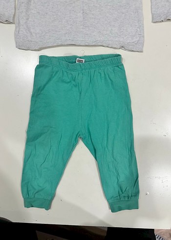 Çocuk Gri Sweatshirt ve Yeşil Eşofman Altı - Görsel 4