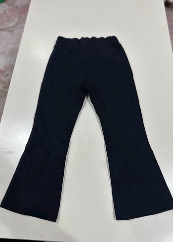 Siyah Kadın Geniş Paça Midi Pantolon - Görsel 4