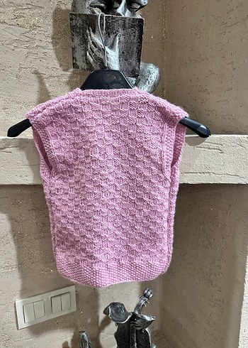 Pembe Örgü Kız Çocuk HIRKA - Görsel 4