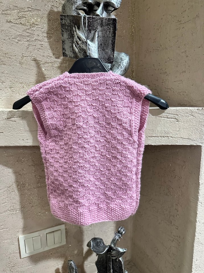 Pembe Örgü Kız Çocuk HIRKA - Görsel 5