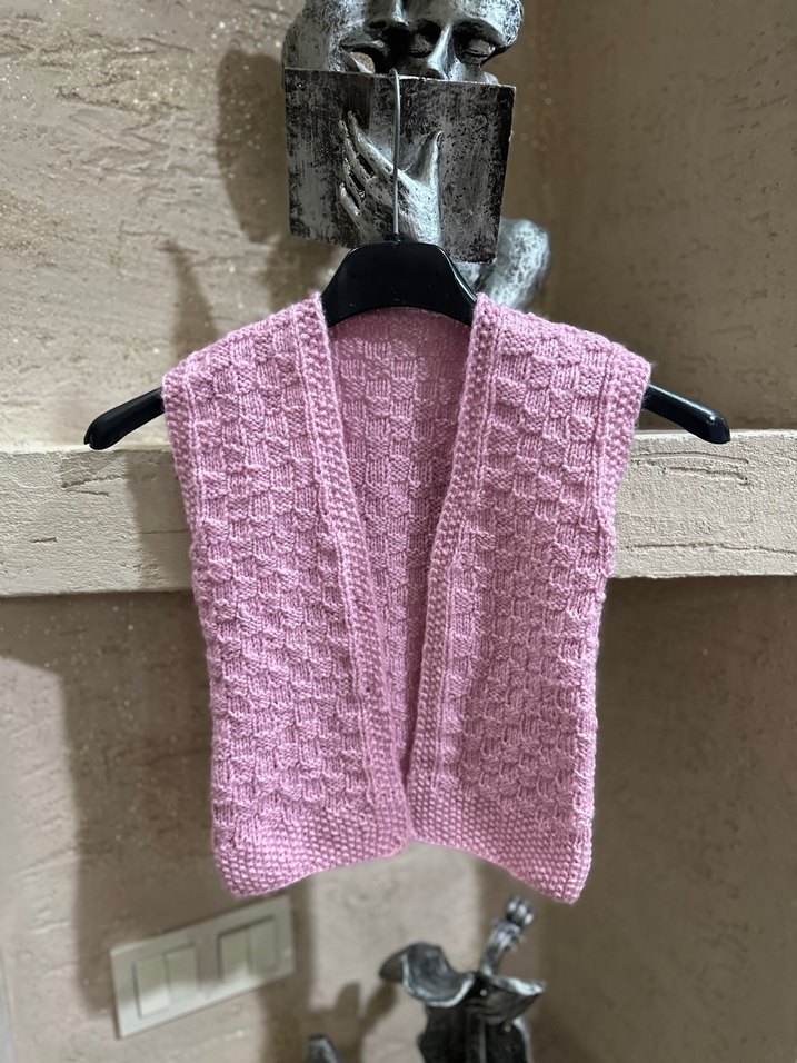 Pembe Örgü Kız Çocuk HIRKA - Görsel 2