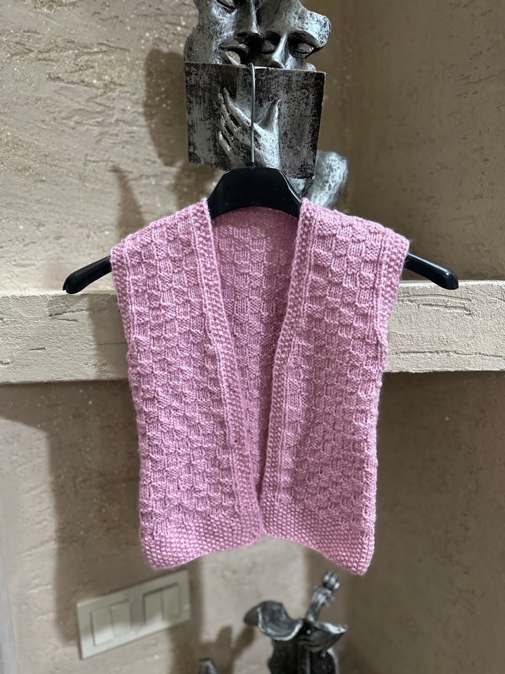 Pembe Örgü Kız Çocuk HIRKA - Görsel 3