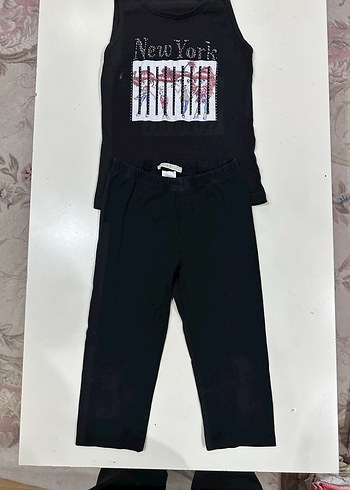 Kızlar için Siyah Kemerli Fitted Eşofman Takımı - Görsel 3