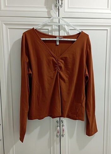 H&M KİREMİT RENGİ TİŞÖRT