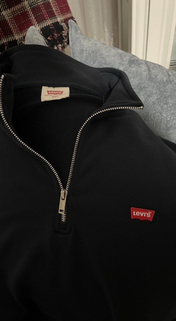 Levi's Erkek Siyah Fermuarlı Sweatshirt - Görsel 3