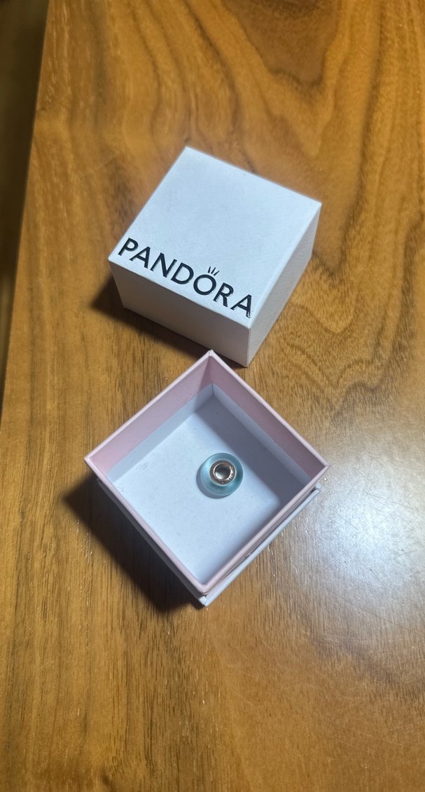 Bej Desenli Düğmeli Pandora Charm - Görsel 2