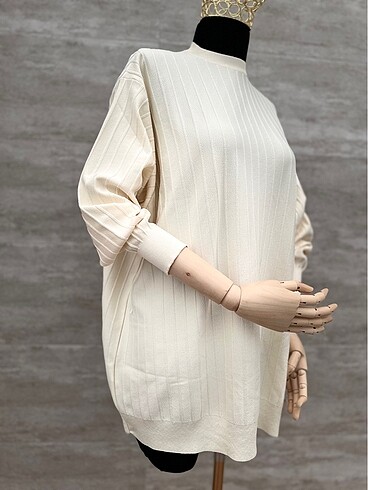 universal Beden Oversize mersenize kumaş tunik