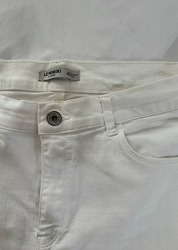 LCW Beyaz Kadın  Kot Pantolon - Görsel 6