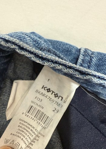 KOTON FAHRİYE EVCEN. Nakışlı  Rahat Kesim Kadın Kot Pantolon - Görsel 6