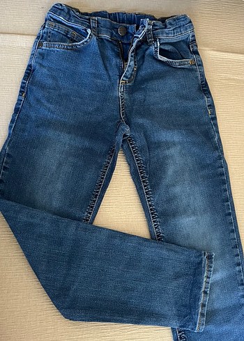 Düğmeli Erkek Çocuk Kot Pantolon - Görsel 5