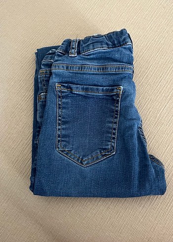 Düğmeli Erkek Çocuk Kot Pantolon - Görsel 4