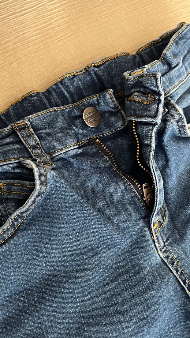 Düğmeli Erkek Çocuk Kot Pantolon - Görsel 2