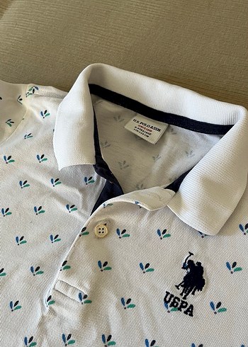 Beyaz Baskılı Erkek Çocuk Polo Tişört - Görsel 2