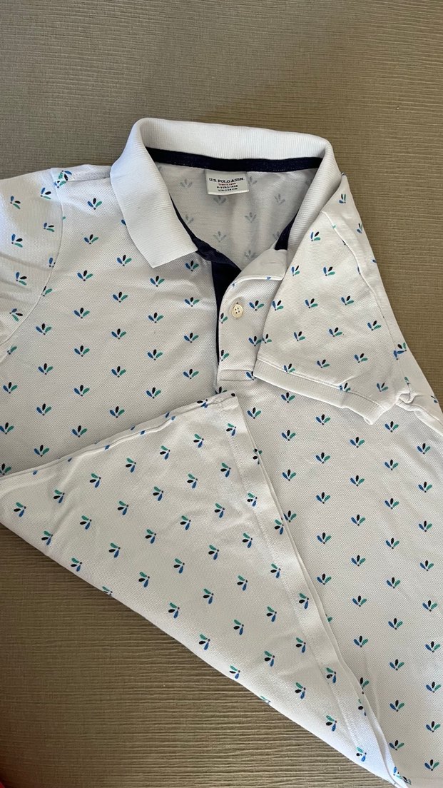 Beyaz Baskılı Erkek Çocuk Polo Tişört - Görsel 4