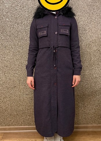 Düğmeli Uzun Kadın Kaban(TUĞBA GİYİM) - Görsel 2