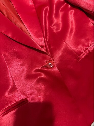 Saten kadın ceket - Görsel 4