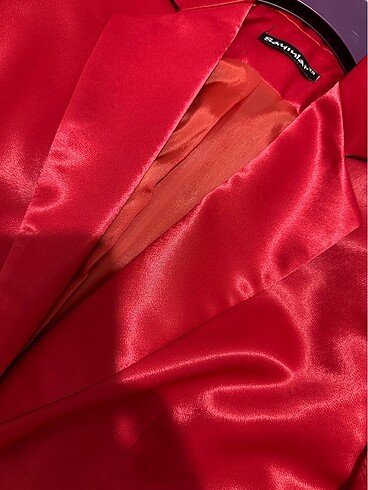 Saten kadın ceket - Görsel 5