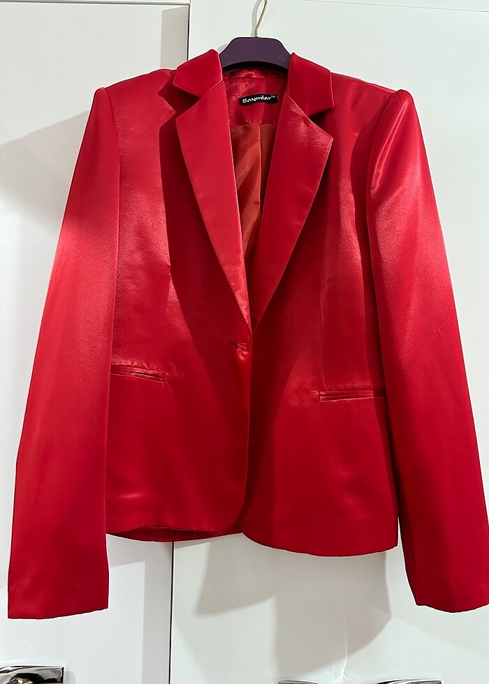 Saten kadın ceket - Görsel 2