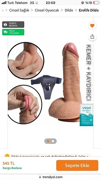 Vantuzlu Dildo Realistik Penis