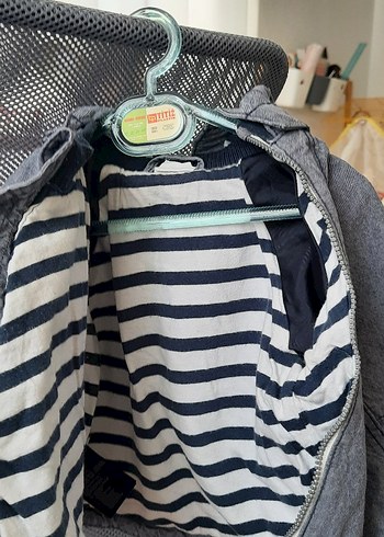 Erkek Çocuk Gri Denim Fermuarlı Ceket - Görsel 3