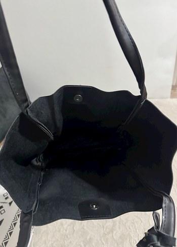 Siyah Deri Minimalist Kadın Çanta - Görsel 2