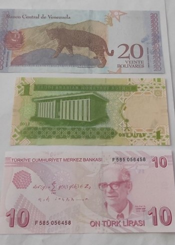 3 adet banknot toplu satış