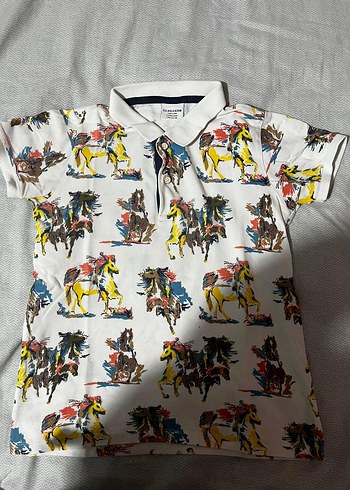 U.S Polo Assn. Baskılı Çok Renkli Erkek Çocuk Polo Tişört