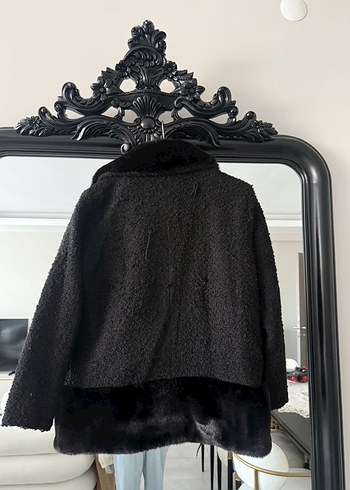 Twist Kürklü Siyah Kadın Ceket - Görsel 2