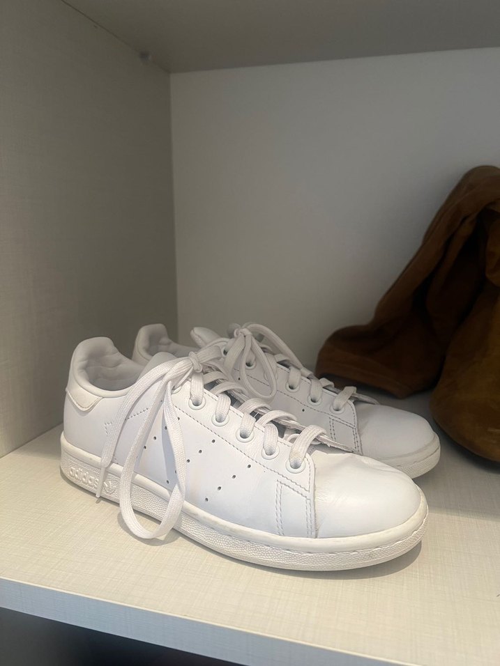 Beyaz Adidas Stan Smith Kadın Spor Ayakkabı - Görsel 3
