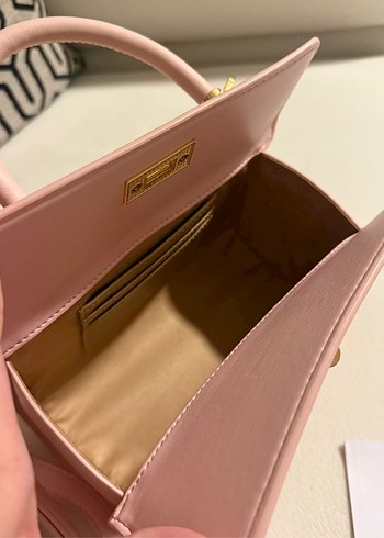Pembe Love Moschino Deri Kadın Çanta - Görsel 4