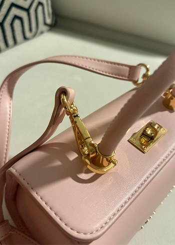 Pembe Love Moschino Deri Kadın Çanta - Görsel 6