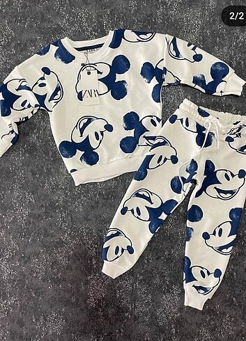 Zara Mickey mouse ikili eşofman takımı