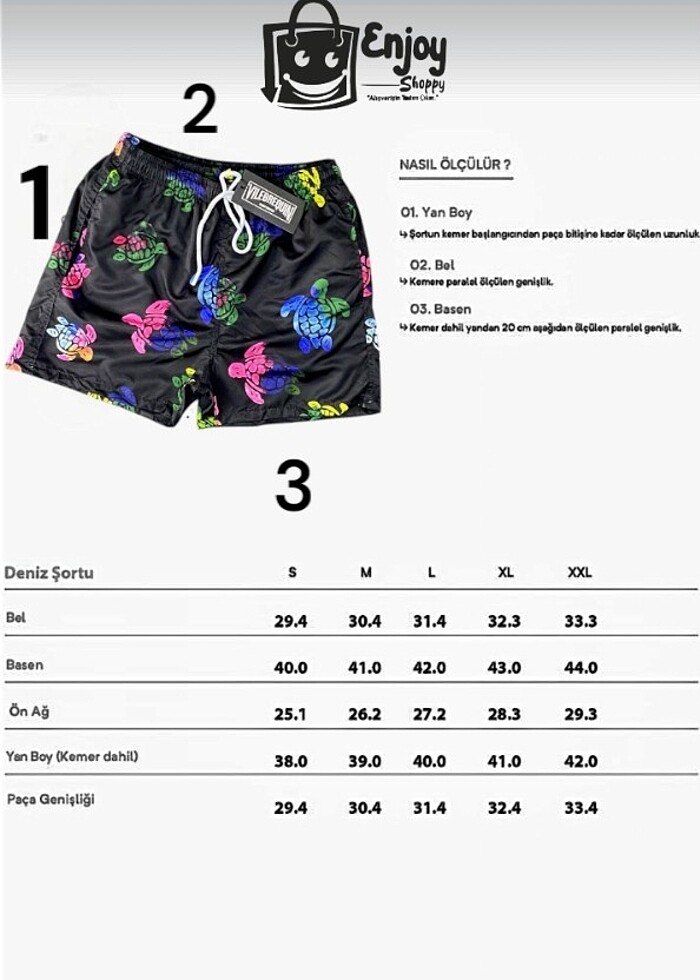 Deniz Şortu Havuz şortu Hızlı Kuruyan unisex ürün - Görsel 3