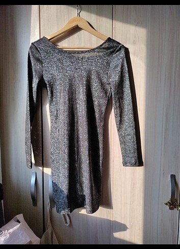 H&M ışıltılı elbise / M