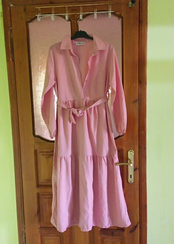 Zara pembe tesettür elbise