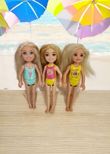 3'lü Barbie Chelsea Bebek Seti