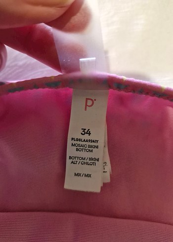 Pembe Bağcıklı Mini Bikini Altı - Görsel 6