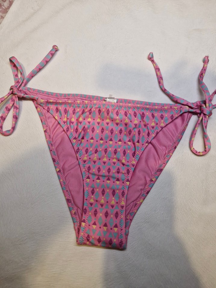 Pembe Bağcıklı Mini Bikini Altı - Görsel 2