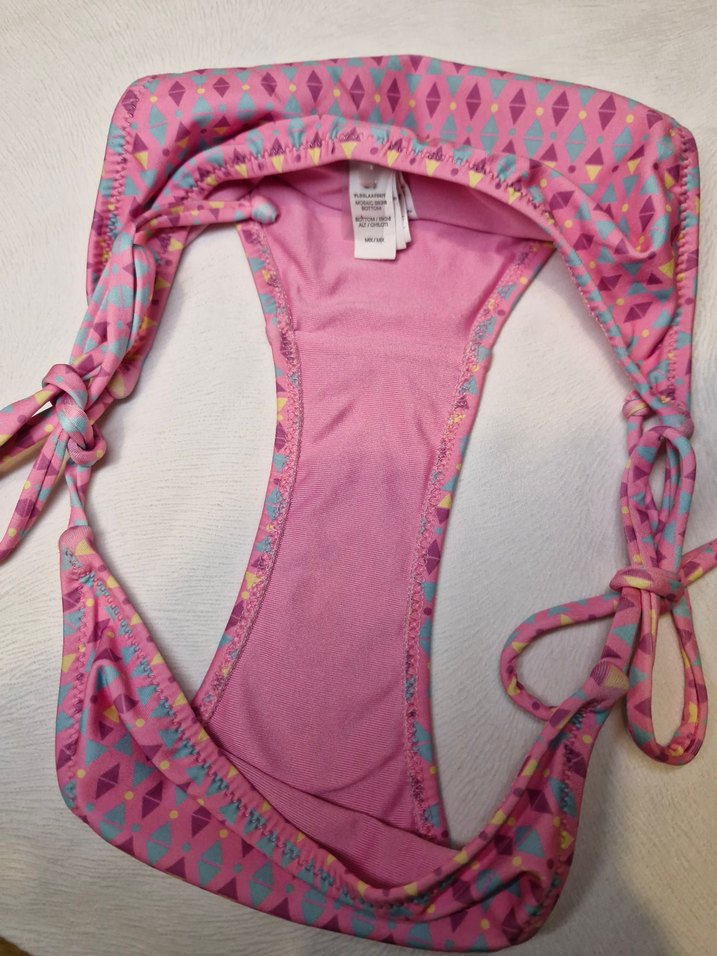 Pembe Bağcıklı Mini Bikini Altı - Görsel 5