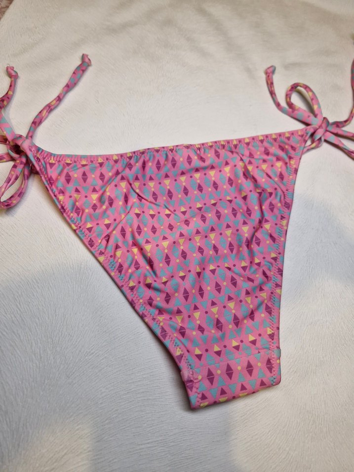Pembe Bağcıklı Mini Bikini Altı - Görsel 3