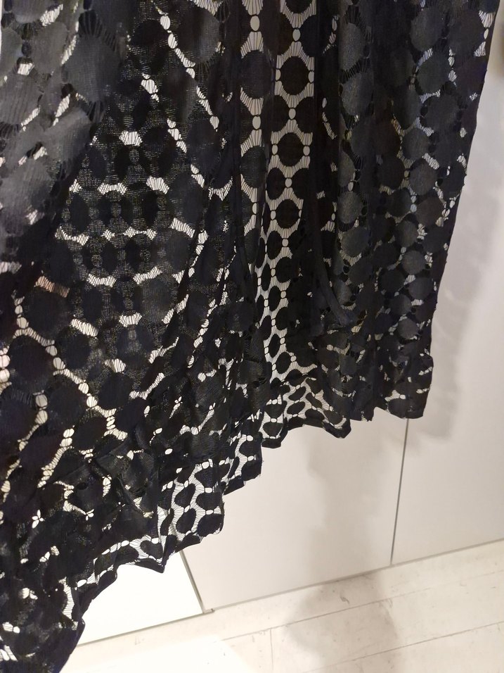 Uzun Siyah Dantel Plaj Elbisesi - Görsel 3