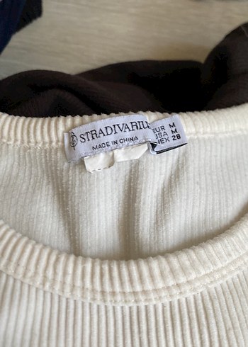 Stradivarius Beyaz Pamuklu Kolsuz Basic Atlet