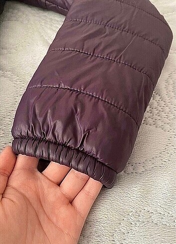 s Beden mor Renk Kadın Şişme Mont