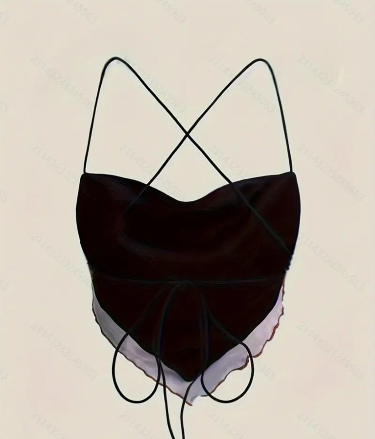 Kadın Kahverengi Drapeli Mini Straplez Bustiyer - Görsel 3